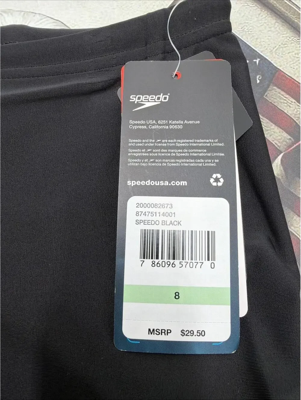 Speedo Boy's Begin to Swim Swimsuit Jammer, Size 8 Black NWT